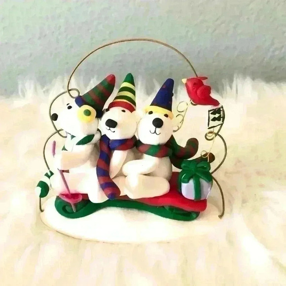 kirkland christmas polar bears cardinal christmas ornament - Picture 1 of 7